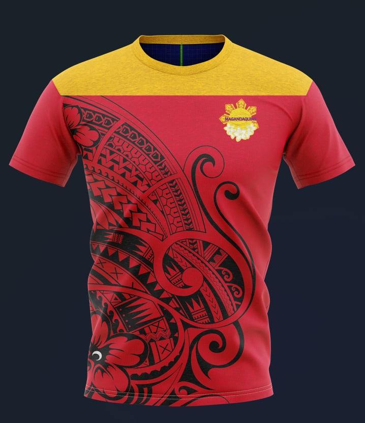 Short sleeve t-shirt polyester blend Magandaquin's team shirt 240 gsm dry-fit style