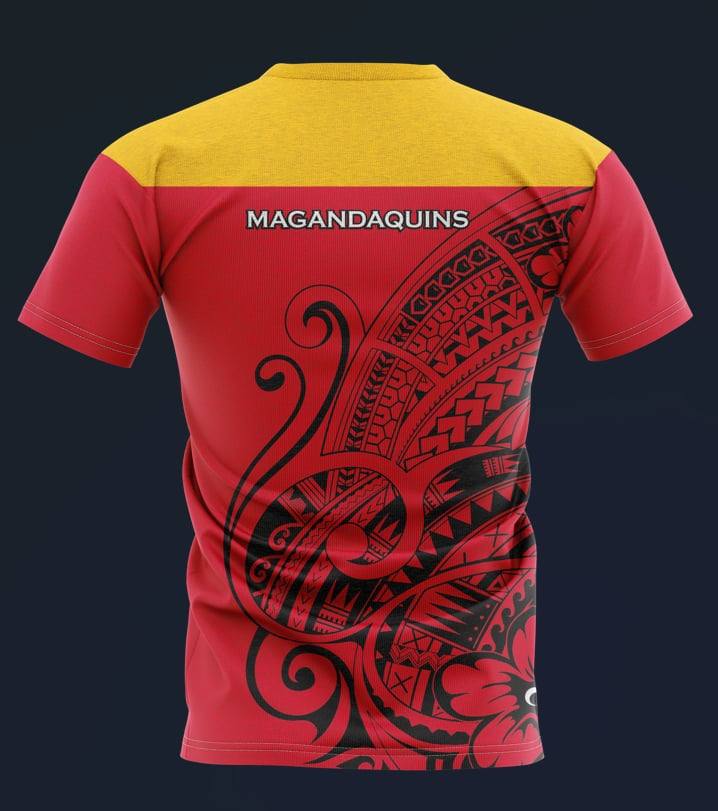 Short sleeve t-shirt made of polyester blend with dry-fit material and vibrant sublimated design