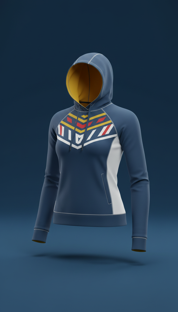 Women’s Samoa Performance Hoodie with lightweight stretch-knit shell and island-inspired prints